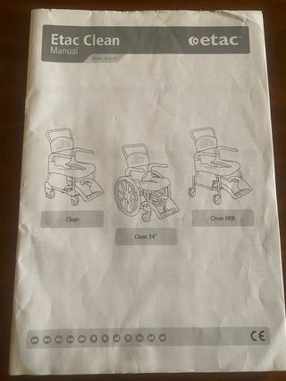 Silla de ducha y WC Clean Etac con apertura