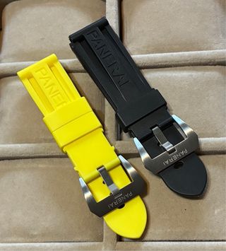 Lote 2 Correas para reloj Panerai Negra y Amarilla