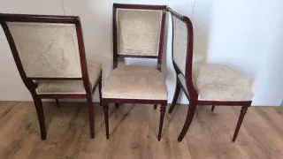 SILLAS DE MADERA ELEGANTES TIPO LUIS XVI