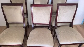 SILLAS DE MADERA ELEGANTES TIPO LUIS XVI