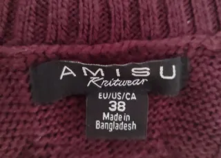 Vestido de punto cuello alto  talla M