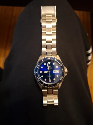 Reloj Orient Automático Azul y Plateado