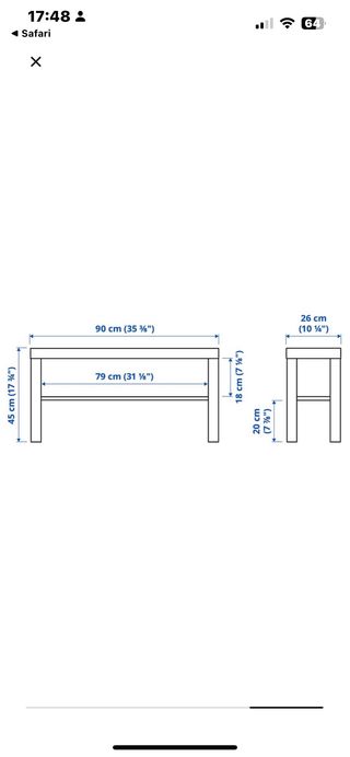 Mesa blanca ikea para TV o auxiliar