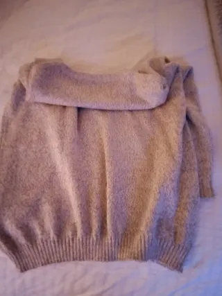 Jersey hombre cuello pico beige