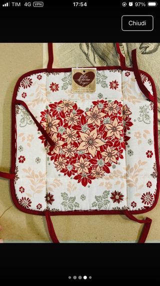 Cestino portapane tessuto decorato