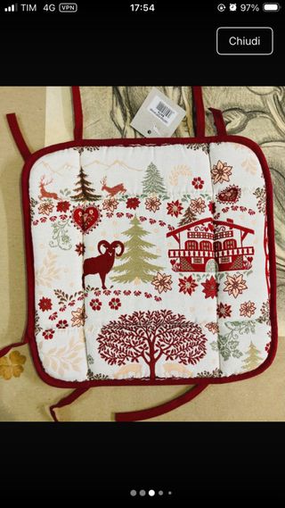 Cestino portapane tessuto decorato