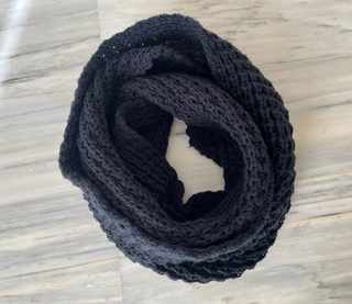 Bufanda tubular tejida azul marino hombre