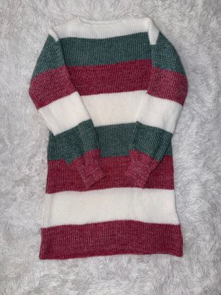 Vestido de punto a rayas