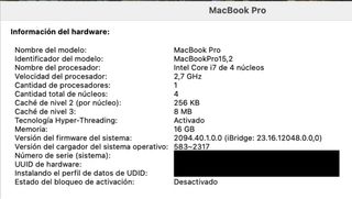 MacBook Pro 13 2018 16GB 512GB Plata