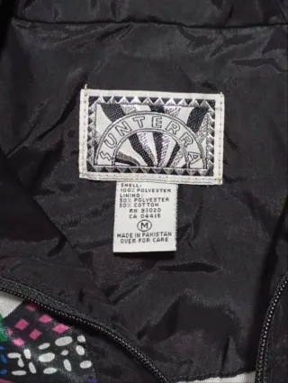 Giacca bomber uomo anni '90 multicolor