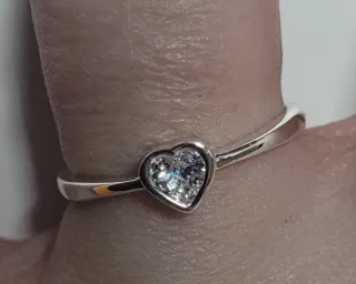 Anillos de plateados con corazón