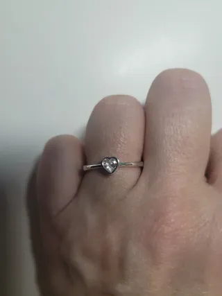 Anillos de plateados con corazón