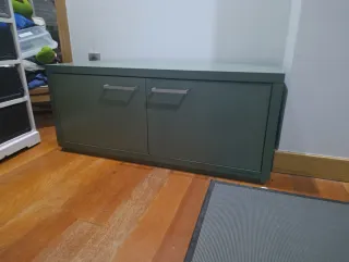 Mueble verde con 2 puertas