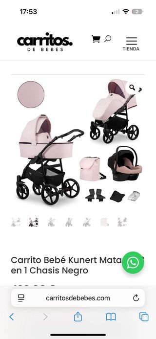 Carrito Bebé 2 Piezas + Silla Coche