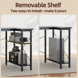 Escritorio Esquinero Negro y Morado