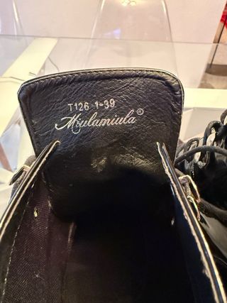 Botines Miulamiula charol talla 39