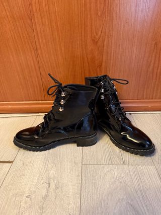 Botines Miulamiula charol talla 39