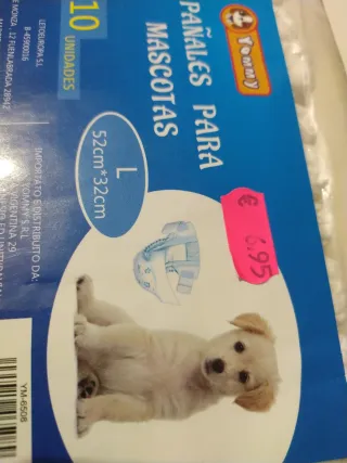 Pañales para mascotas Talla L - 10 unidades