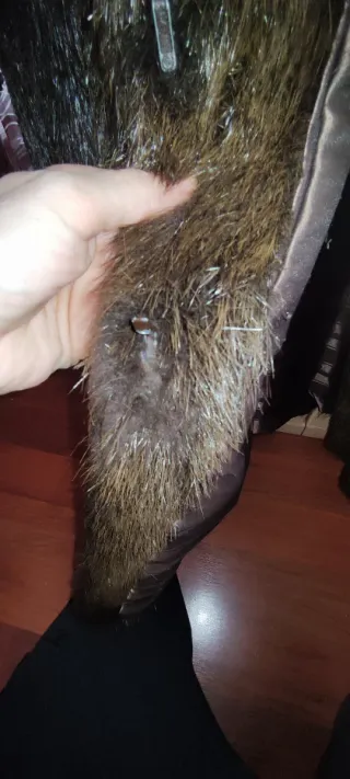 Abrigo vintage de piel natural