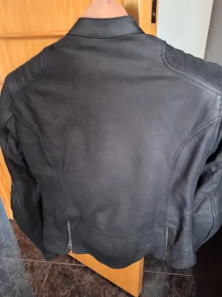 Chaqueta de moto cuero mujer talla S