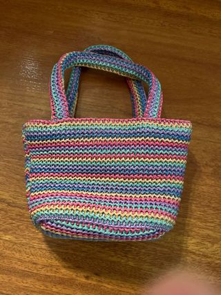 Bolso tejido multicolor niña