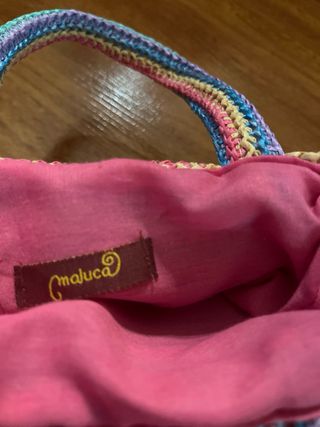 Bolso tejido multicolor niña