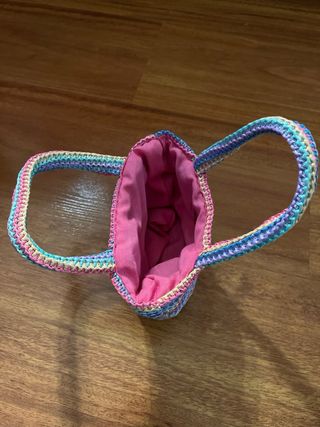 Bolso tejido multicolor niña