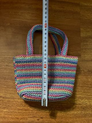 Bolso tejido multicolor niña