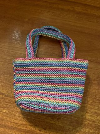 Bolso tejido multicolor niña