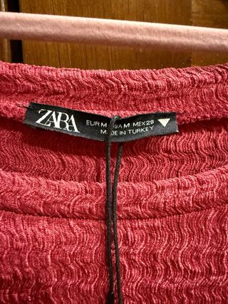 Zara camiseta abullonada rosa