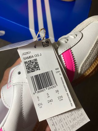 Adidas Samba OG J Blancas y Rosas