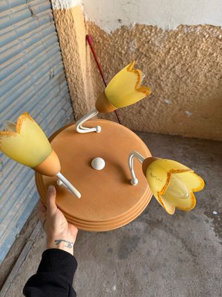 3 Lámparas de Techo Cristal y Metal (todas incluid