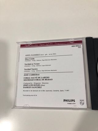 CD Misa Criolla y Navidad Nuestra  - José Carreras