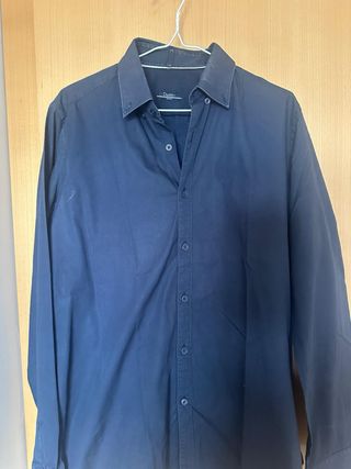 Lote 3 Camisas Hombre Azul, Negro y blanco