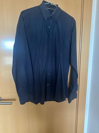 Lote 3 Camisas Hombre Azul, Negro y blanco