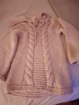 Jersey mujer trenzado beige talla 42