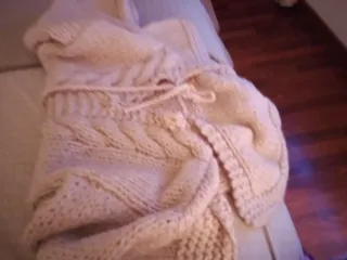 Jersey mujer trenzado beige talla 42