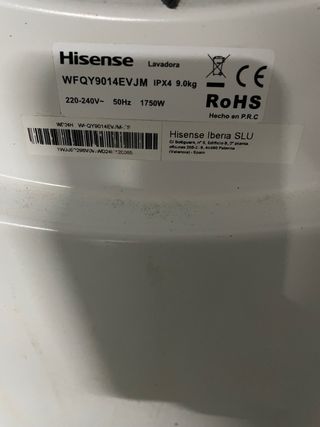 Lavadora Hisense 9kg