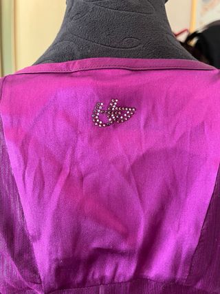 Top in seta scollo canotta