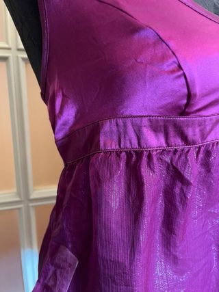 Top in seta scollo canotta