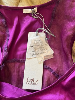 Top in seta scollo canotta