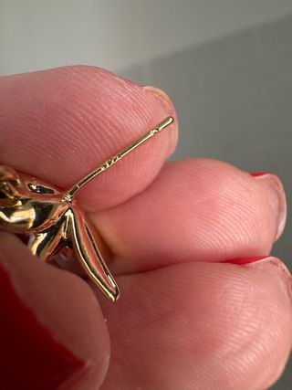 Orecchini smaltati fiori pesca