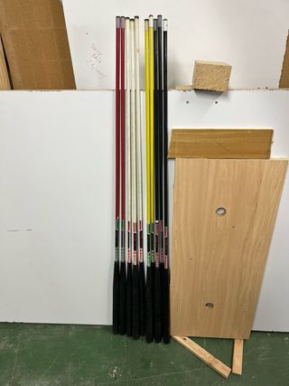 Tacos de billar de colores,a 15€ la unidad