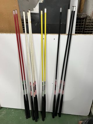 Tacos de billar de colores,a 15€ la unidad