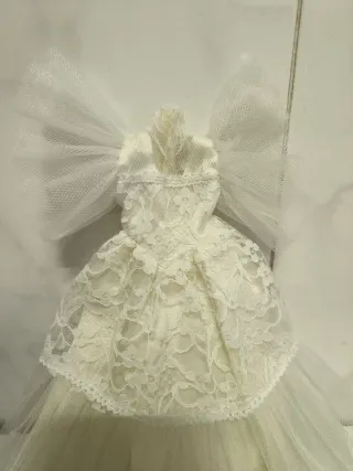 Vestito da Sposa Bambola Barbie in Pizzo e Tulle