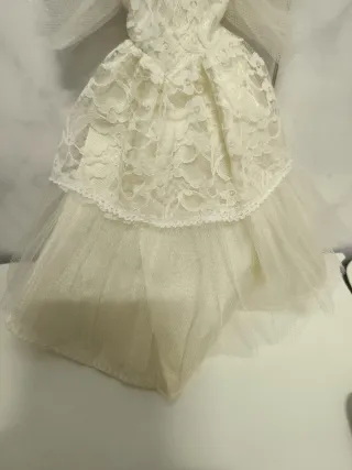 Vestito da Sposa Bambola Barbie in Pizzo e Tulle