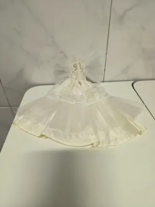 Vestito da Sposa Bambola Barbie in Pizzo e Tulle