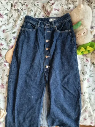 Falda vaquera larga Lefties