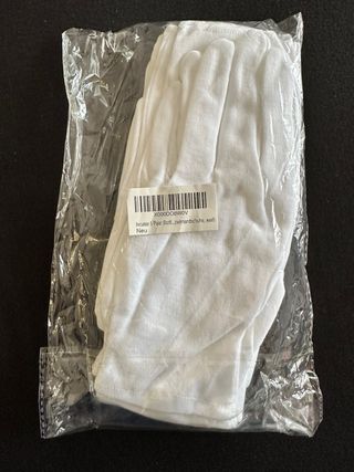 Pack de 5 pares de guantes de tela blancos