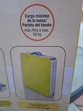 Set mesa y taburetes Crivit plegables